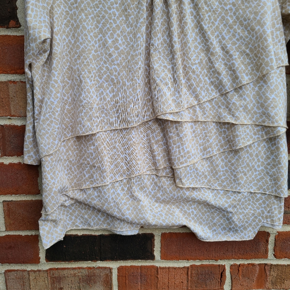 Rafaella Animal Print Ruffle Top - Picture 4 of 9